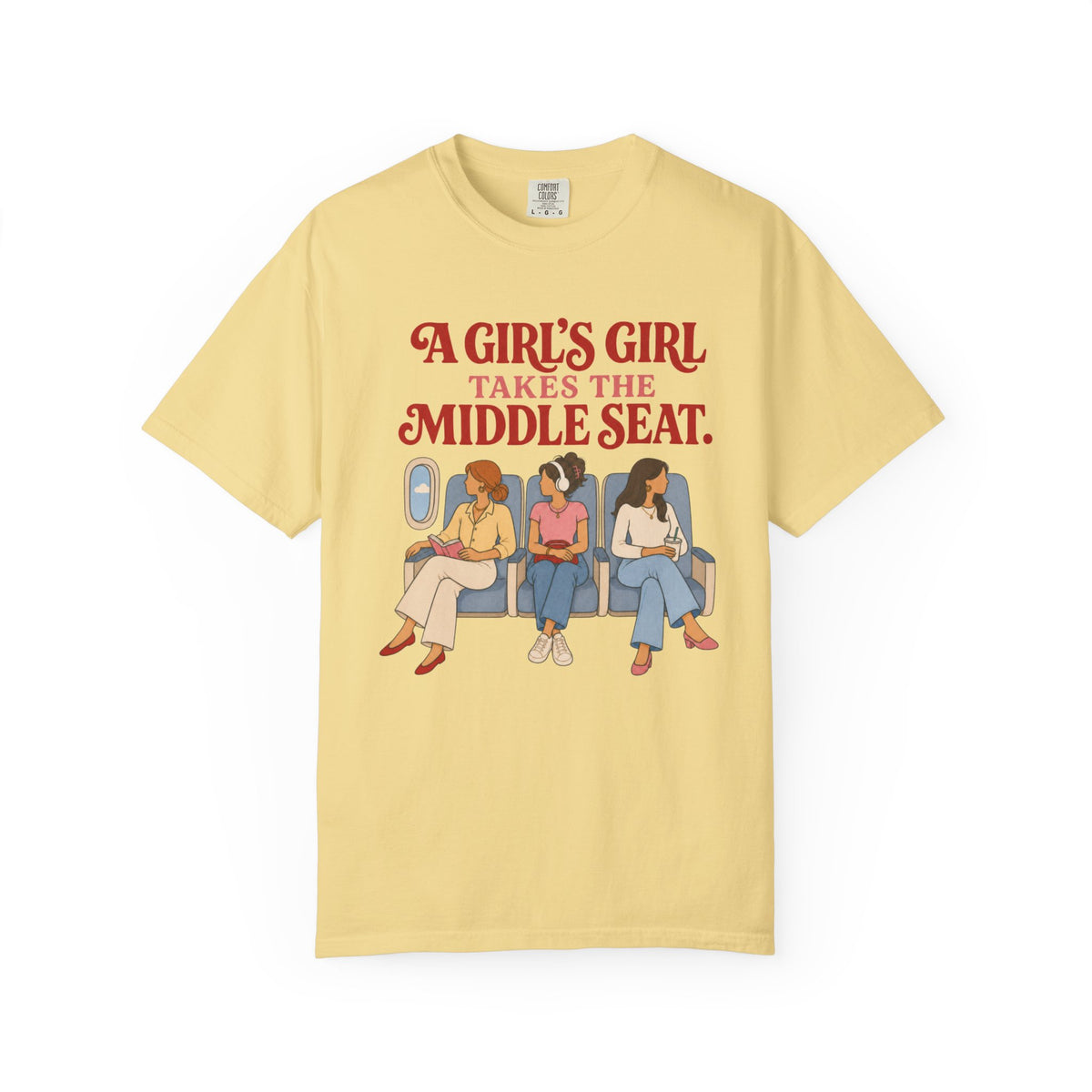 A Girl’s Girl Takes the Middle Seat.