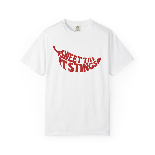 Sweet Till It Stings — Chili-shaped typography