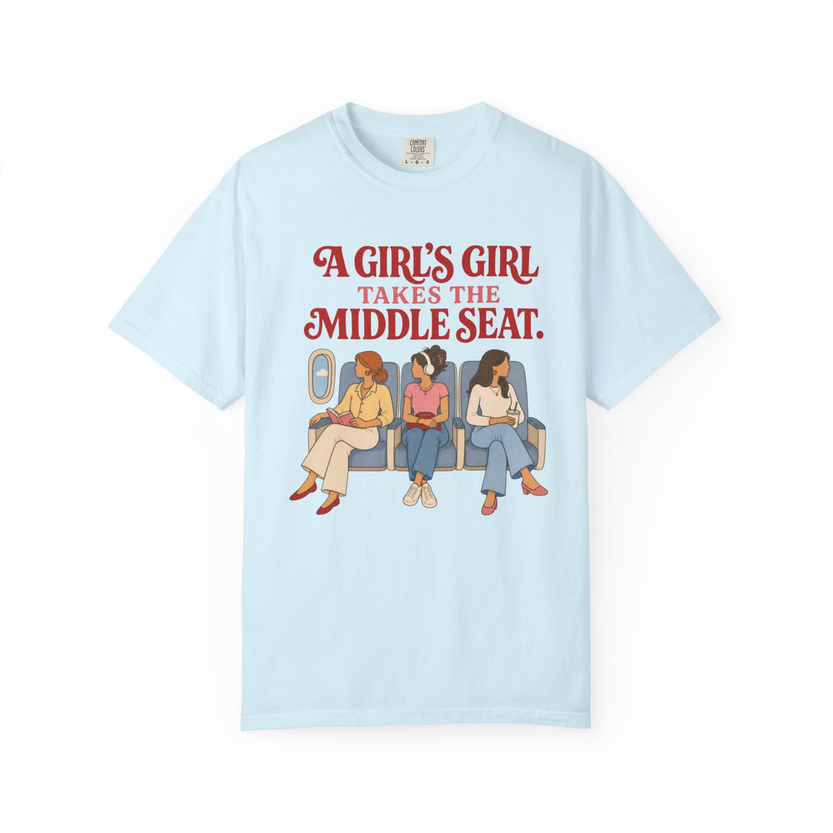 A Girl’s Girl Takes the Middle Seat.