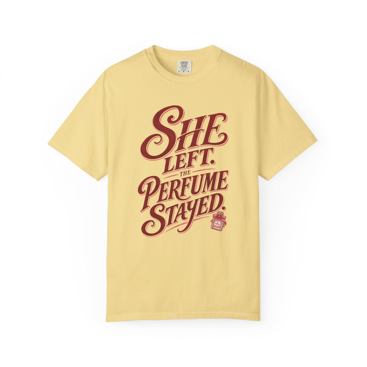 She Left. The Perfume Stayed.